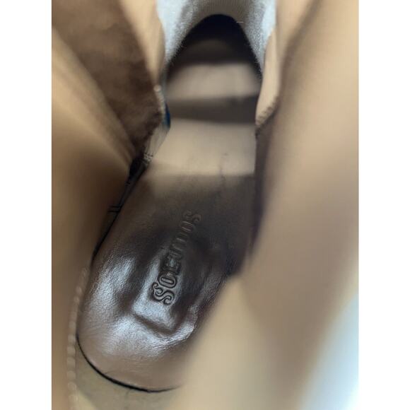Soludos Suede Block Heel Brown Booties Round Toe Women’s 6 - Picture 8 of 14